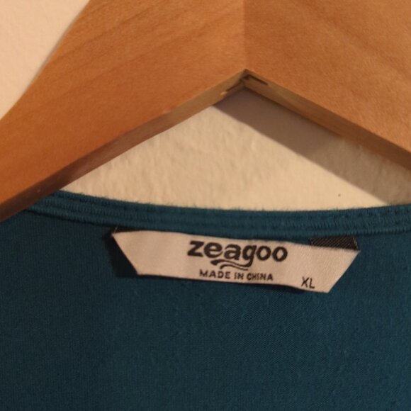 Zeagoo Short Sleeve Ruched V-Neck Size XL - Picture 4 of 7